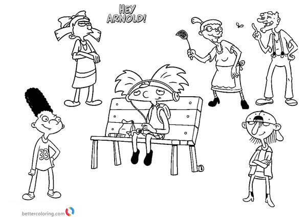 Hey Arnold Coloring Pages Enjoy Music printable