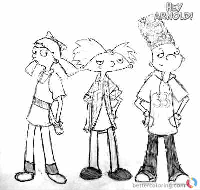 Hey Arnold coloring pages sketch by ajanae79 printable