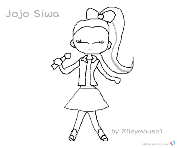 Jojo Siwa Coloring Pages Fan Art Jojo Siwa Singing - Free Printable