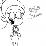 Jojo Siwa Coloring Pages in the loud house style