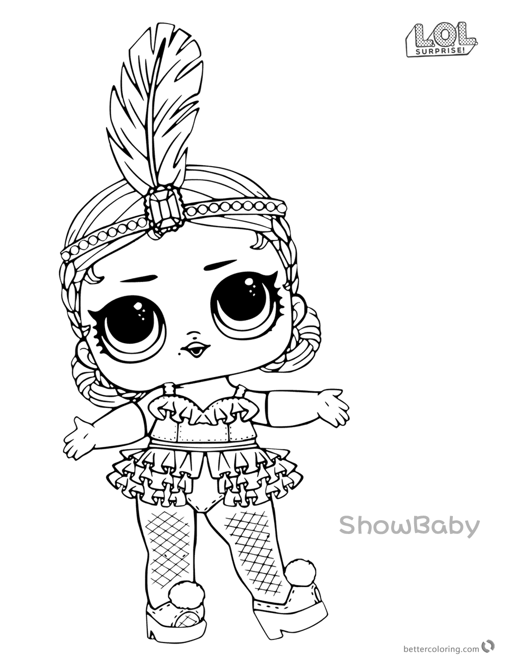 LOL Surprise Doll Coloring Pages Showbaby - Free Printable Coloring Pages