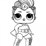 LOL Surprise Doll Coloring Pages Stardust Queen