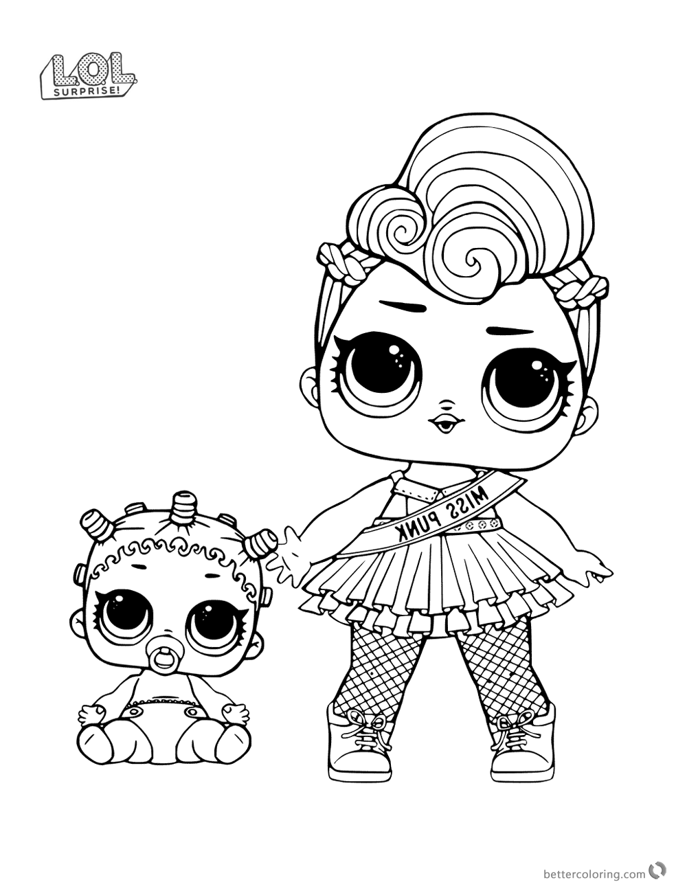 Miss Punk LOL Surprise Doll Coloring Pages - Free ...