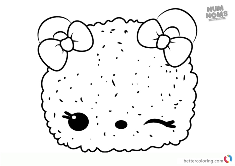 Num Noms Coloring Pages Series 1 Peachy Icy - Free Printable Coloring Pages.