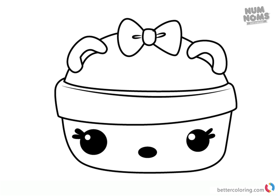 Num Noms Coloring Pages Series 3 Peachy Pina Gloss-Up ...