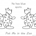 Put Me in the Zoo Coloring Pages Blue Spots