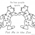 Put Me in the Zoo Coloring Pages Purple Spots