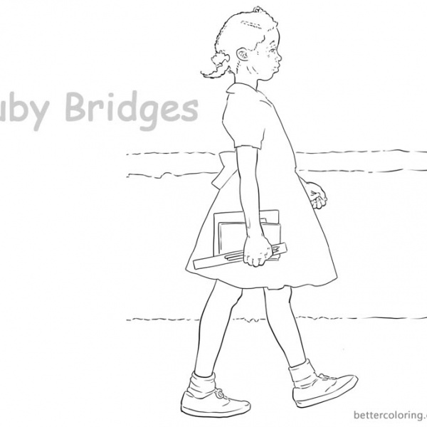 Ruby Bridges Coloring page by Meaghan Elderkin - Free Printable