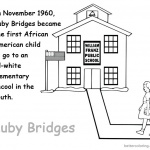 Ruby Bridges Coloring page Kids Lesson Activities