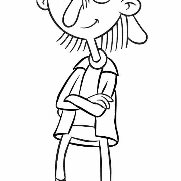 Hey Arnold Coloring Pages Arnold Smiling - Free Printable Coloring Pages