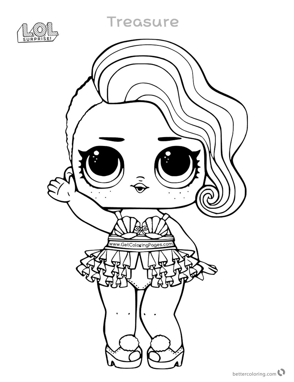 Treasure from LOL Surprise Doll Coloring Pages printable