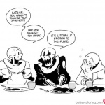 Undertale coloring pages mini play meal