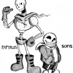 Undertale coloring pages skelebros by smudgeandfrank