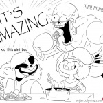 Undertale coloring pages wow kid