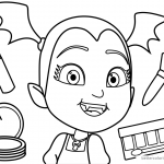 Vampirina coloring pages Makeup