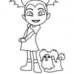 Vampirina coloring pages Vampirina and Wolfie sketch