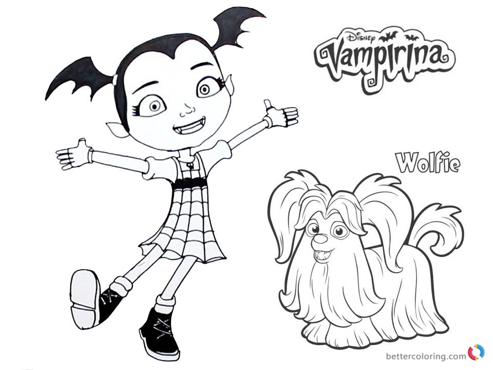 Download Vampirina coloring pages Vampirina and Wolfie - Free ...