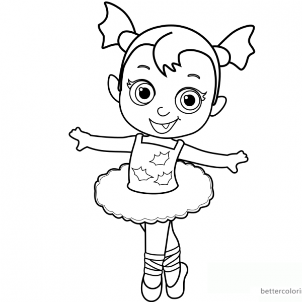 Vampirina coloring pages with Demi - Free Printable Coloring Pages