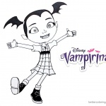 Vampirina coloring pages happy