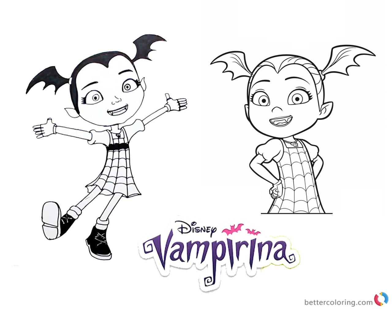 Vampirina coloring pages lineart printable and free. 