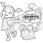 Vampirina coloring pages with Wolfie