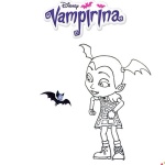 Vampirina coloring pages with bat