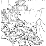 Dinotrux coloring pages D-Structs and Skrap-it