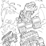 Dinotrux coloring pages Ty and Dozer