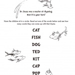 dr seuss coloring pages Rhyming Fun