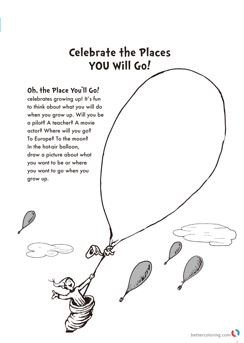 Dr Seuss coloring pages When I Grow Up printable