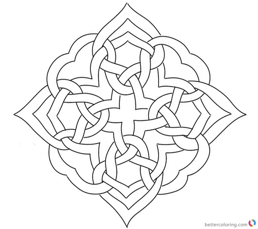 Adults Celtic Knot Coloring Pages printable for free