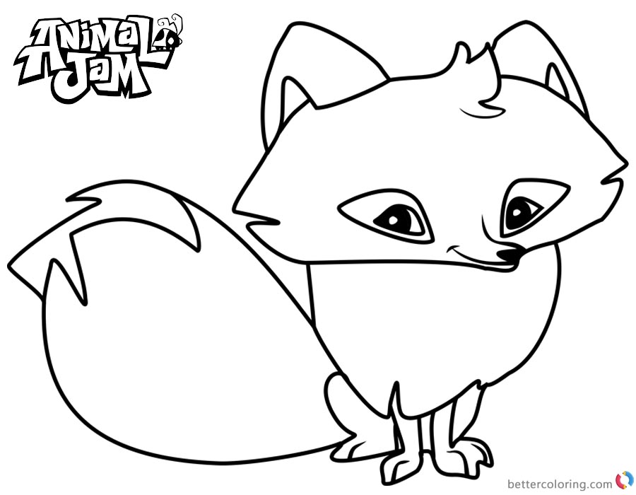 Animal Jam Coloring Pages Arctic Fox printable