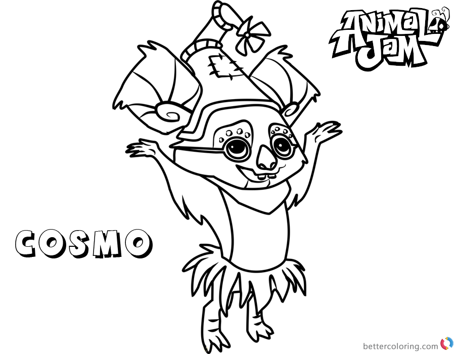 Animal Jam Coloring Pages Cosmo - Free Printable Coloring ...