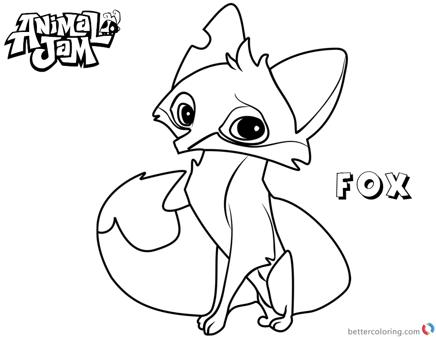 Animal Jam Coloring Pages Fox Free Printable Coloring Pages