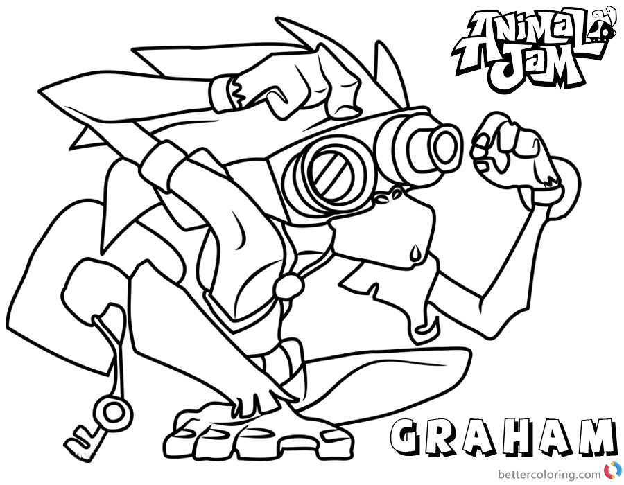 Download Animal Jam Coloring Pages Graham - Free Printable Coloring ...