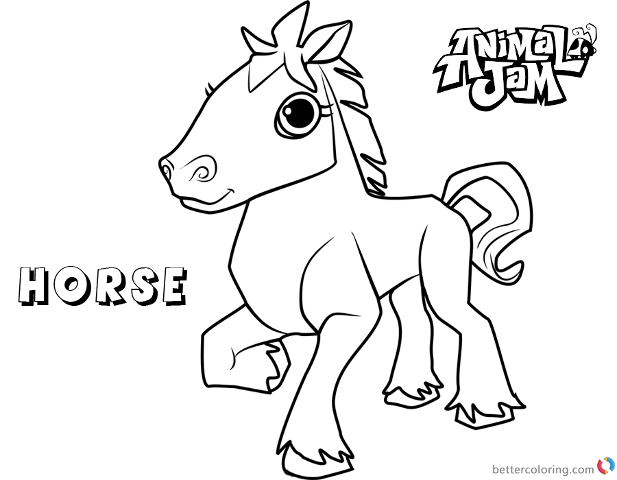 Download Animal Jam Coloring Pages Horse - Free Printable Coloring ...