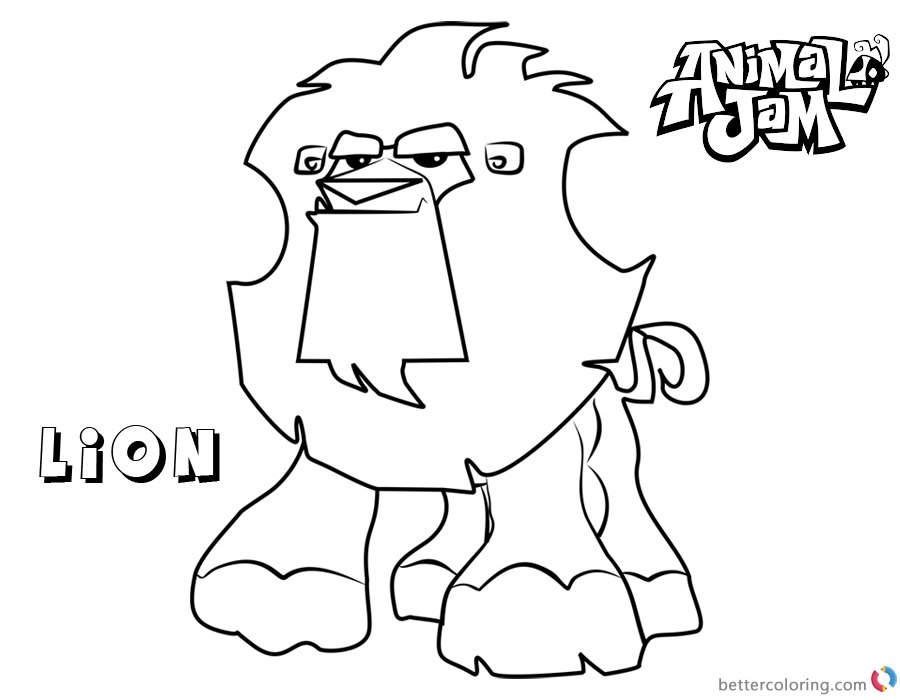 Animal Jam Coloring Pages Lion printable