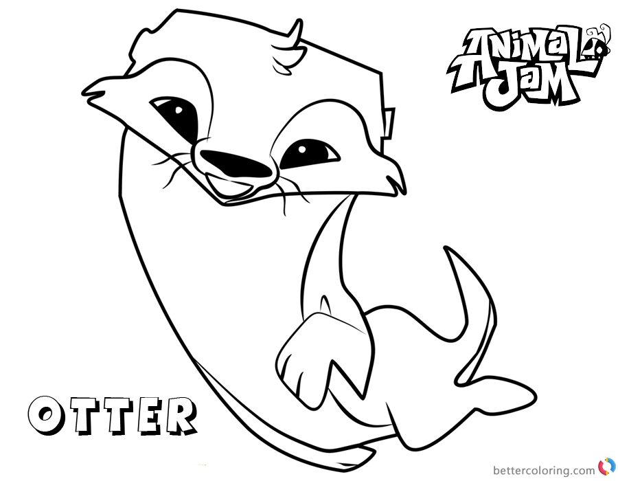 Animal Jam Coloring Pages Otter printable