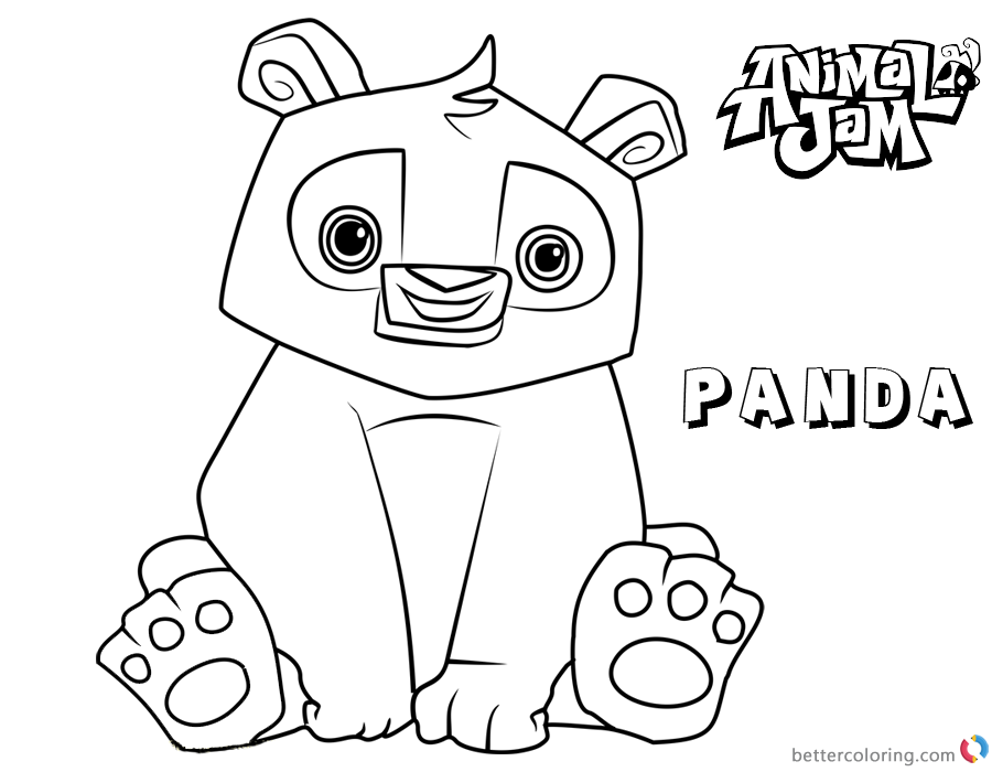 Animal Jam Coloring Pages Panda - Free Printable Coloring Pages