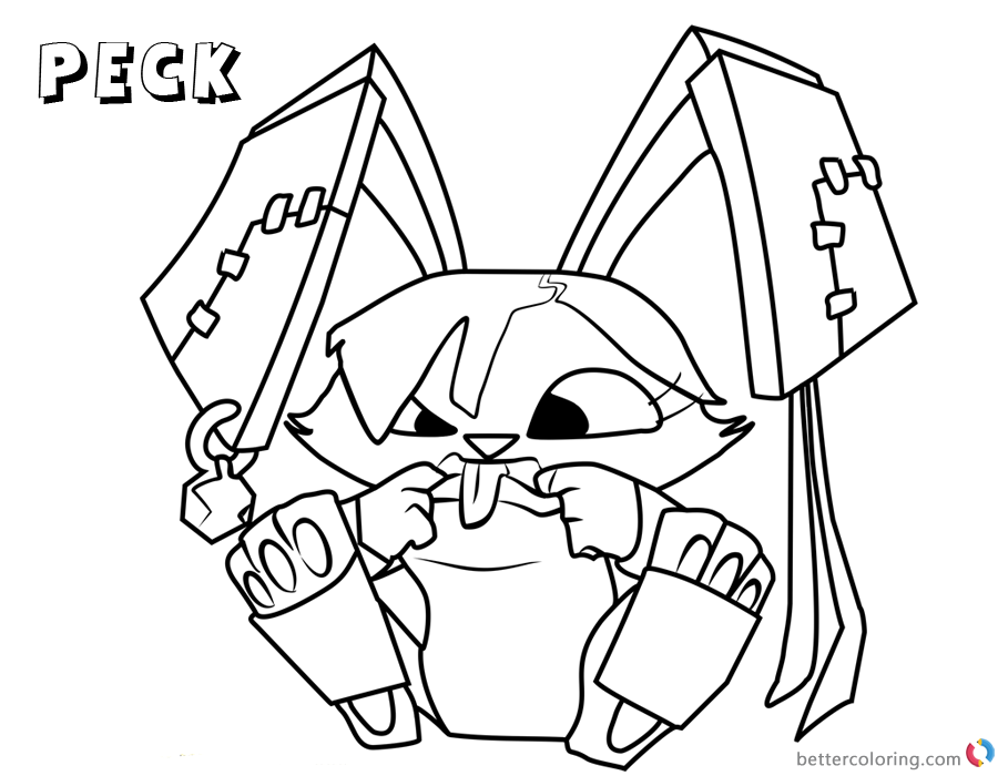 Animal Jam Coloring Pages Peck printable