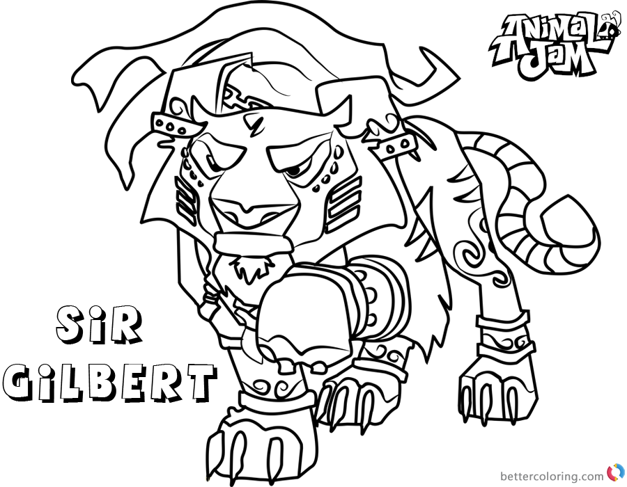 Download Animal Jam Coloring Pages Sir Gilbert - Free Printable ...