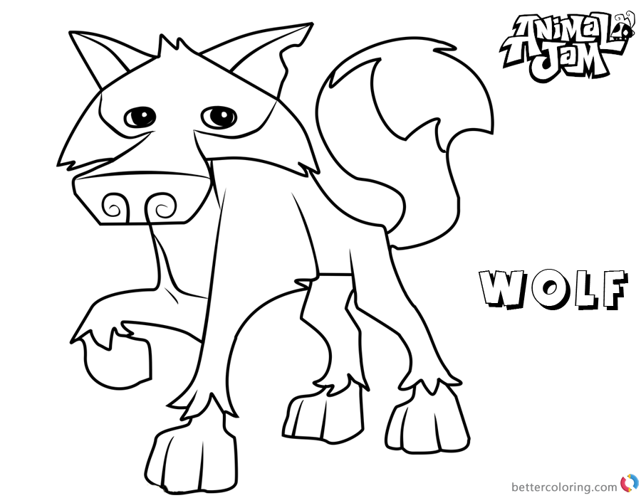 Animal Jam Coloring Pages Wolf - Free Printable Coloring Pages