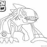 Arctiguana from Ben 10 Coloring Pages Alien Force