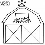 Barn Coloring Pages Flowers in the window