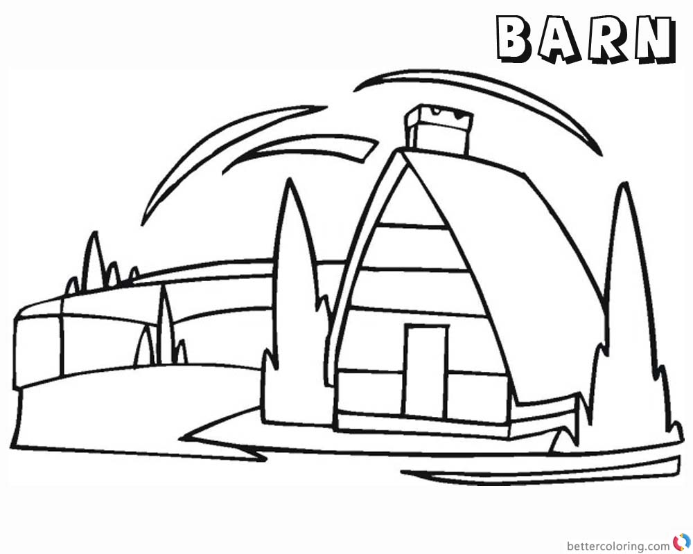 Barn Coloring Pages barn clipart - Free Printable Coloring Pages