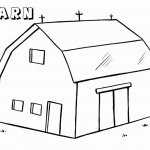 Barn Coloring Pages barn with two doors