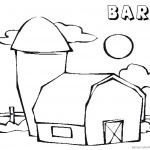 Barn Coloring Pages cute barn picture