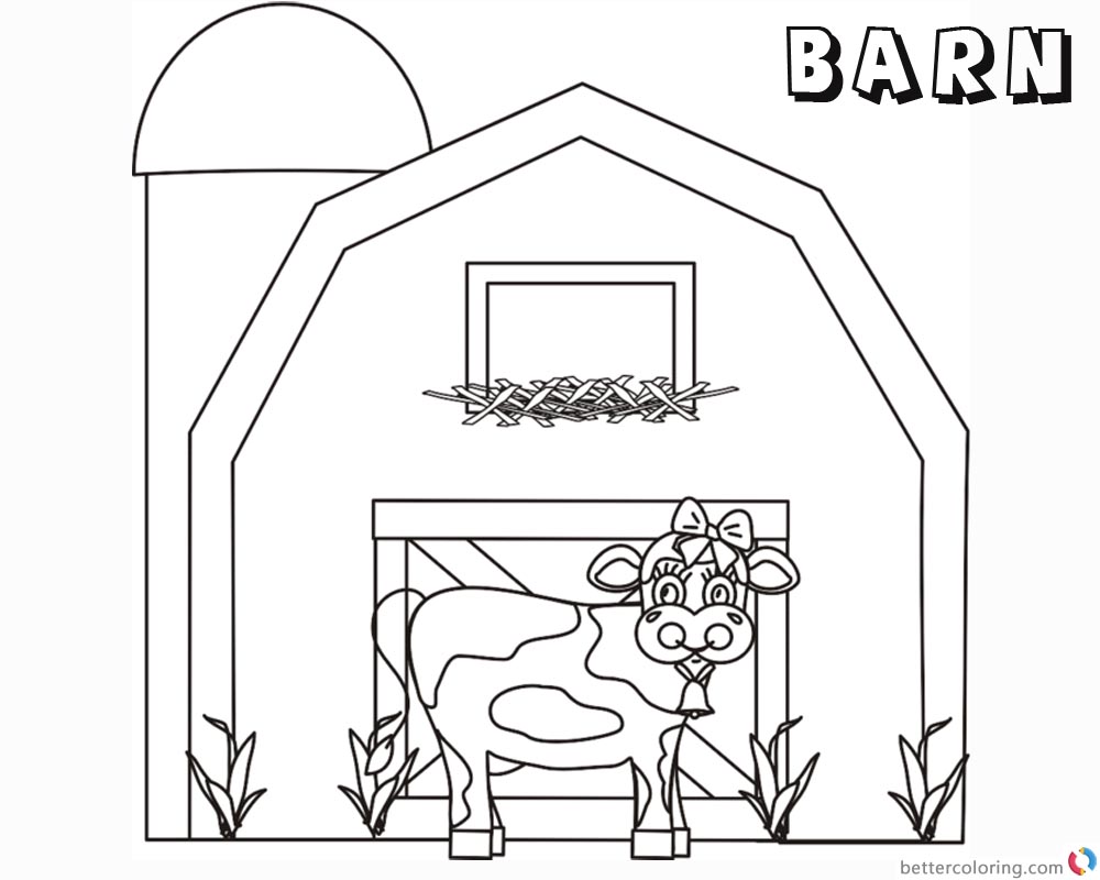 Barn Coloring Pages Cute Cow Free Printable Coloring Pages