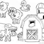 Barn Coloring Pages farm animals