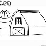 Barn Coloring Pages simple for kids